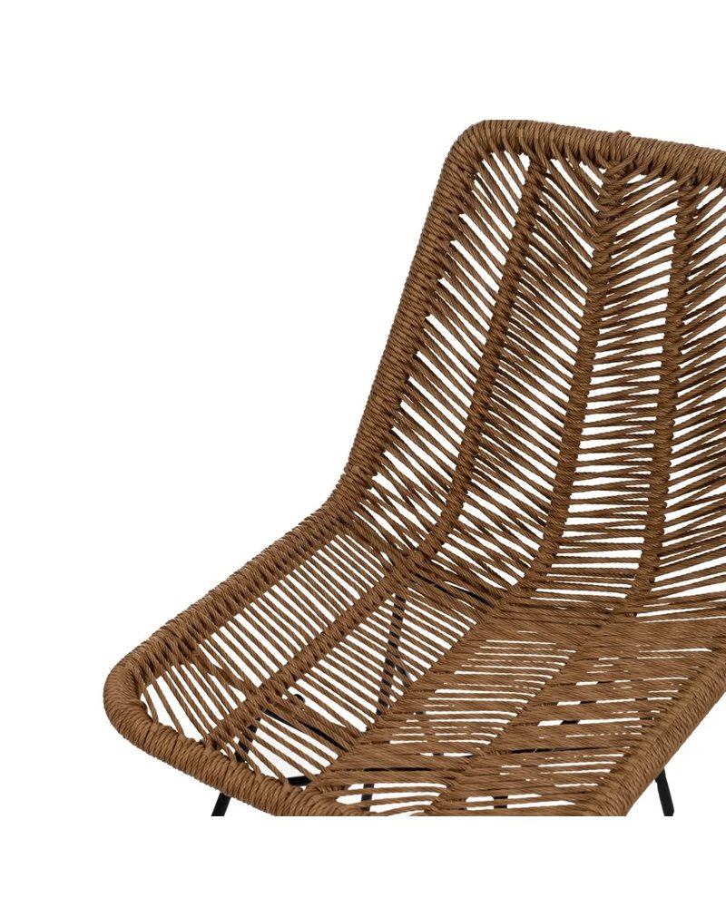 SILLA NATURAL PE-ACERO SALÓN 47 X 57 X 85,50 CM