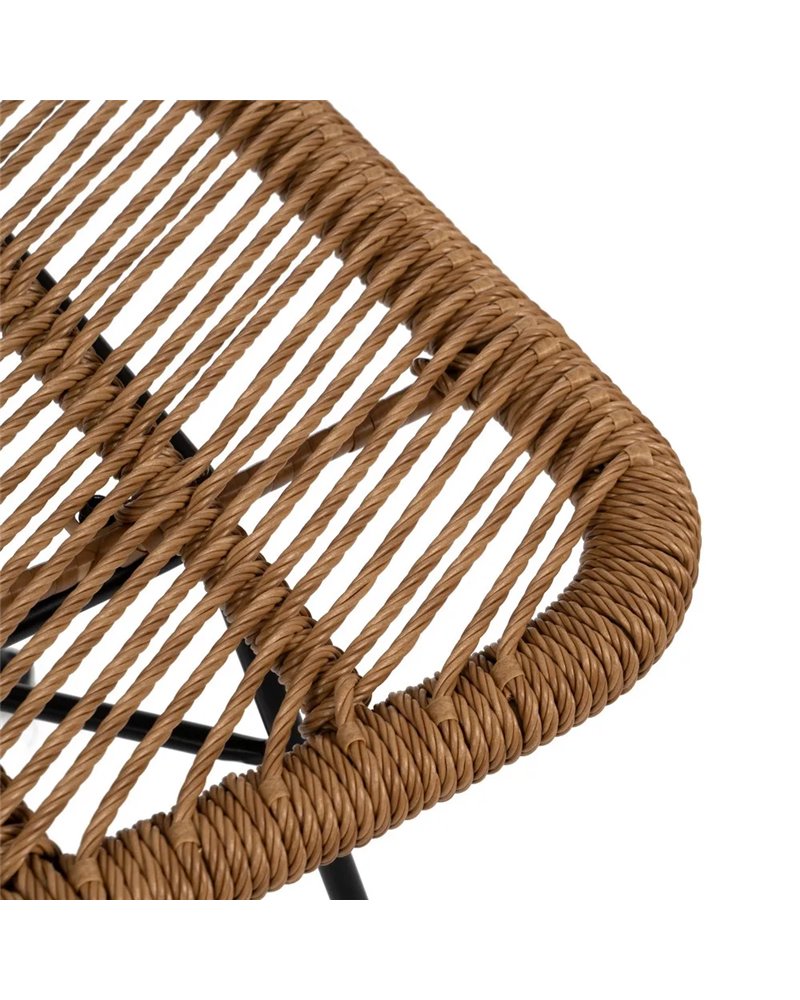 SILLA NATURAL PE-ACERO SALÓN 47 X 57 X 85,50 CM