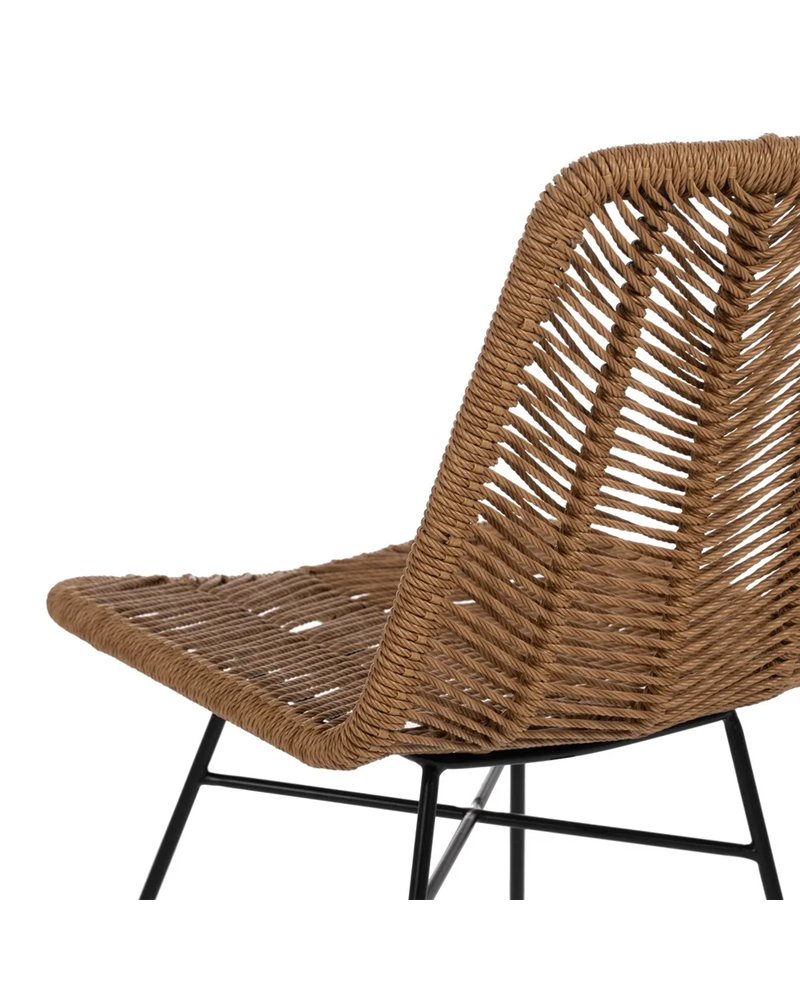 SILLA NATURAL PE-ACERO SALÓN 47 X 57 X 85,50 CM