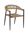 SILLA BEIGE-GRIS PE-ALUMINIO SALÓN 57,50 X 56 X 74 CM