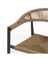SILLA BEIGE-GRIS PE-ALUMINIO SALÓN 57,50 X 56 X 74 CM