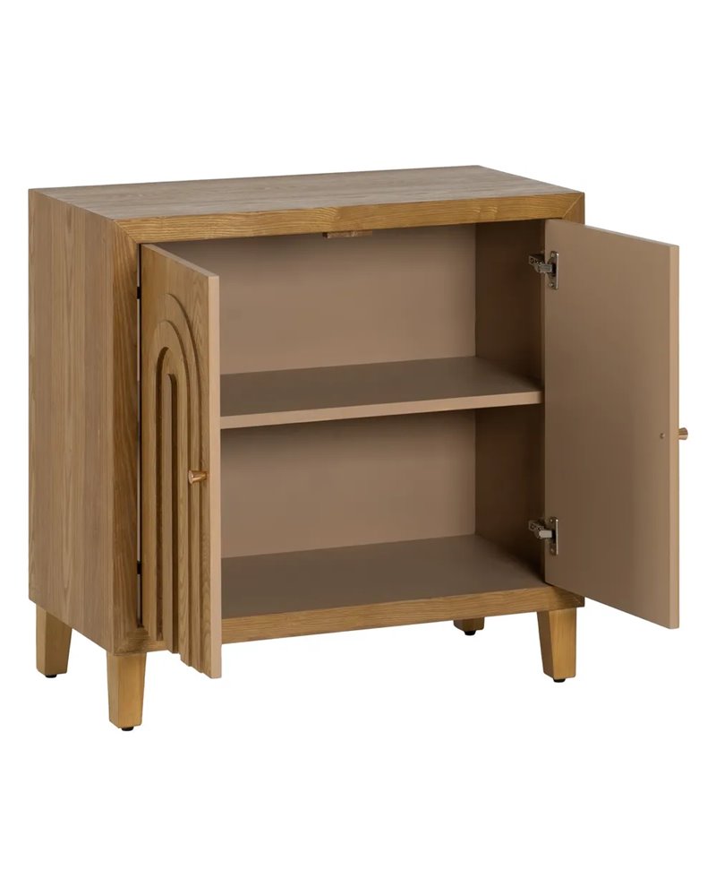 MUEBLE RECIBIDOR NATURAL MADERA 80 X 40 X 80 CM
