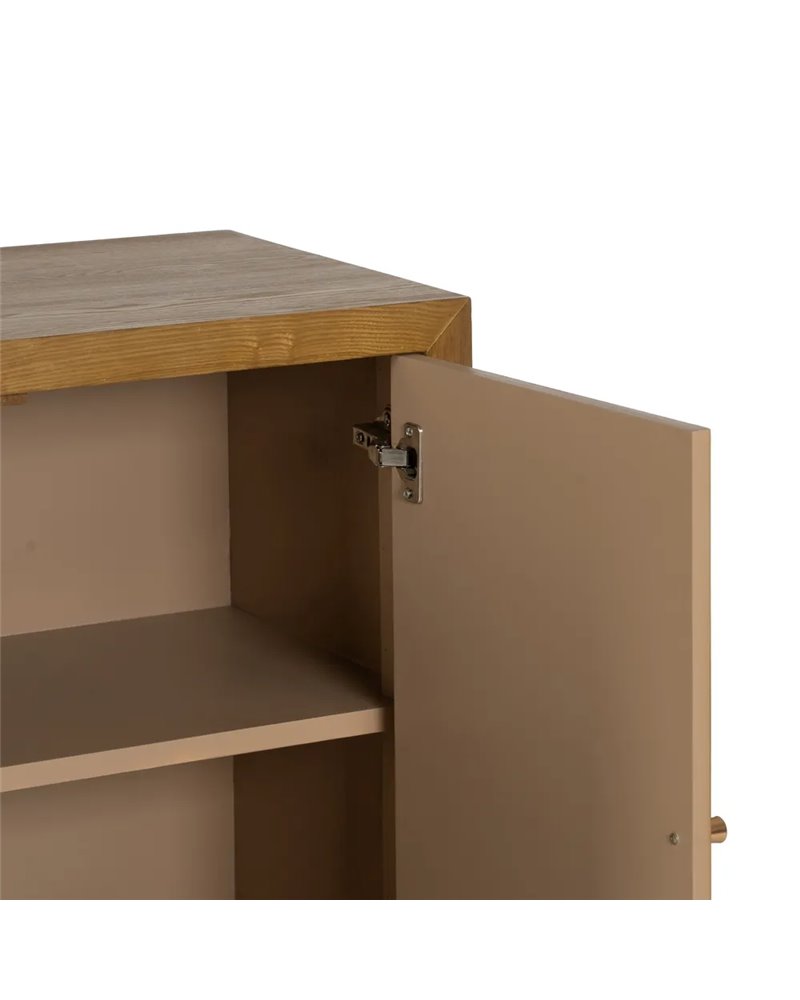MUEBLE RECIBIDOR NATURAL MADERA 80 X 40 X 80 CM