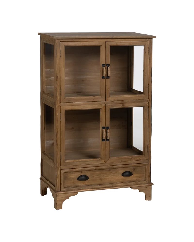 IXIA REF.-611300VITRINA NATURAL MADERA DE ABETO 72 X 39 X 116 CM