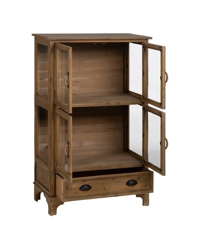 IXIA REF.-611300VITRINA NATURAL MADERA DE ABETO 72 X 39 X 116 CM