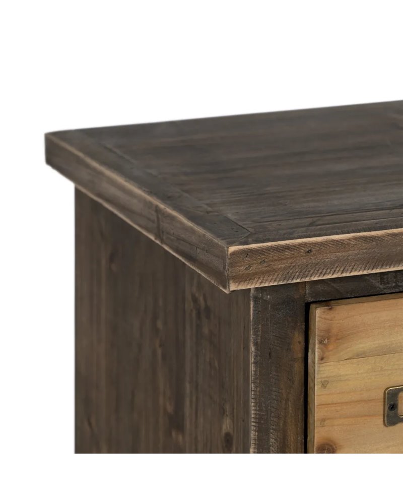 MUEBLE CAJONES NATURAL-GRIS DM-MADERA 80,50 X 35 X 115 CM
