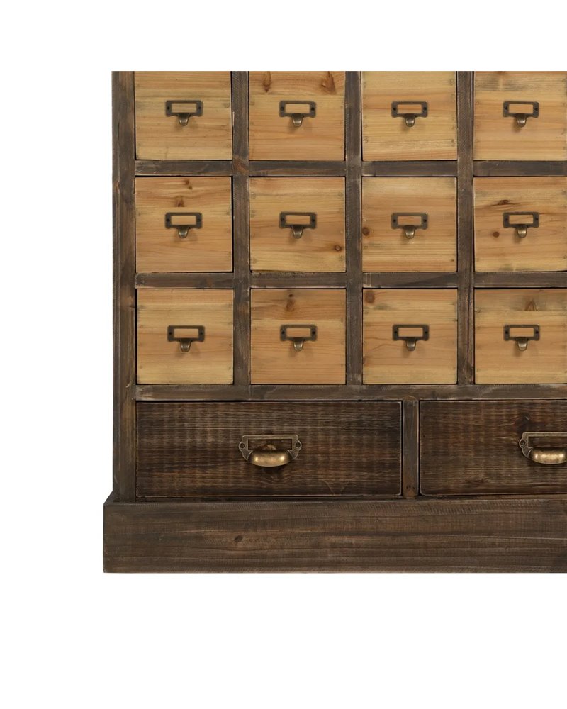 MUEBLE CAJONES NATURAL-GRIS DM-MADERA 80,50 X 35 X 115 CM