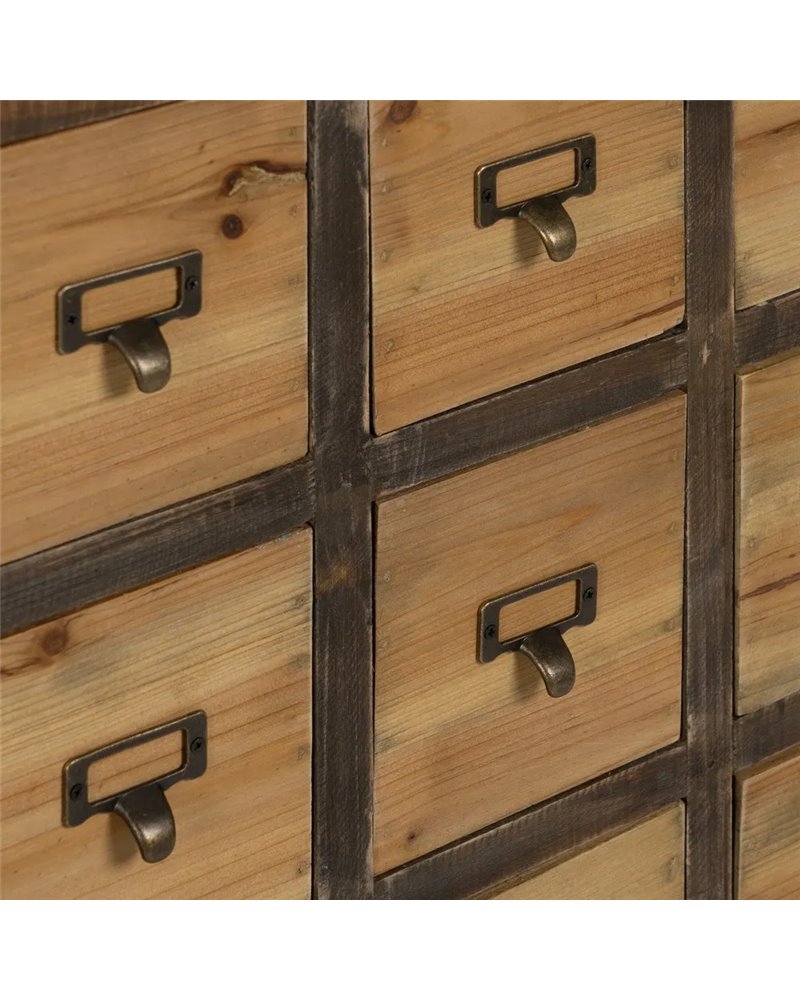 MUEBLE CAJONES NATURAL-GRIS DM-MADERA 80,50 X 35 X 115 CM