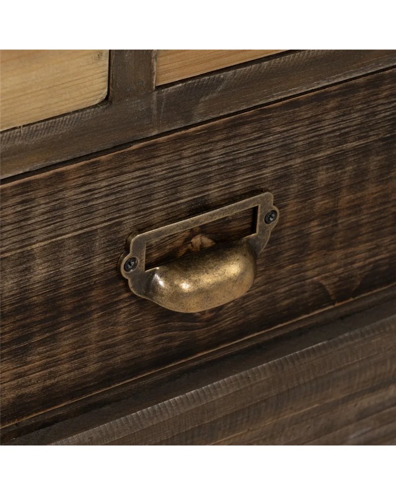 MUEBLE CAJONES NATURAL-GRIS DM-MADERA 80,50 X 35 X 115 CM
