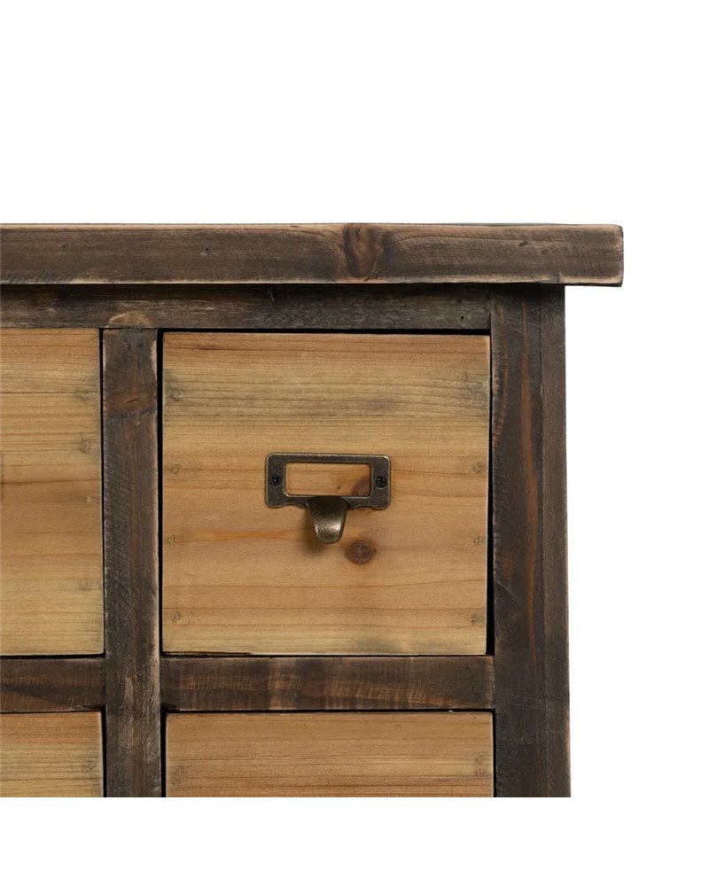 MUEBLE CAJONES NATURAL-GRIS DM-MADERA 80,50 X 35 X 115 CM