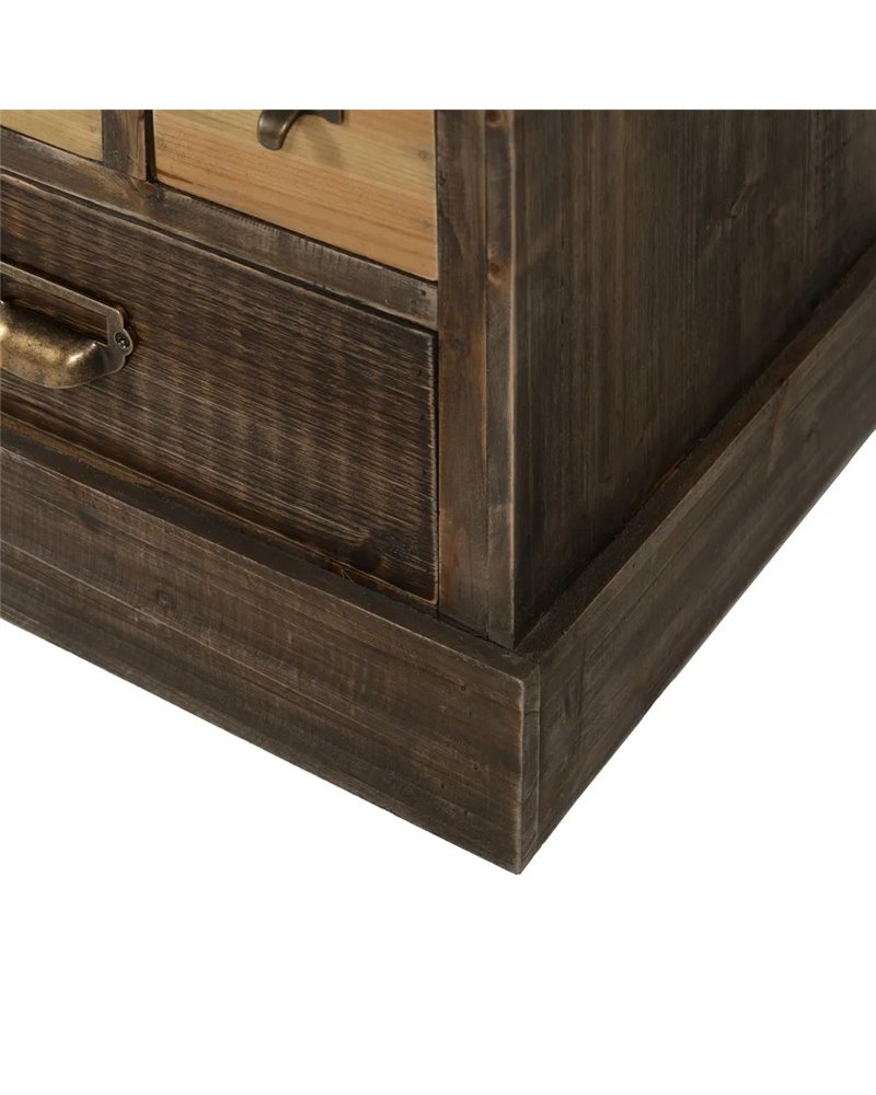 MUEBLE CAJONES NATURAL-GRIS DM-MADERA 80,50 X 35 X 115 CM