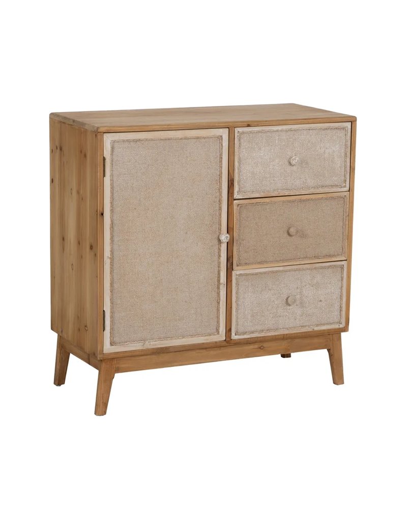 MUEBLE RECIBIDOR NATURAL DM-MADERA 75,50 X 37 X 75,50 CM