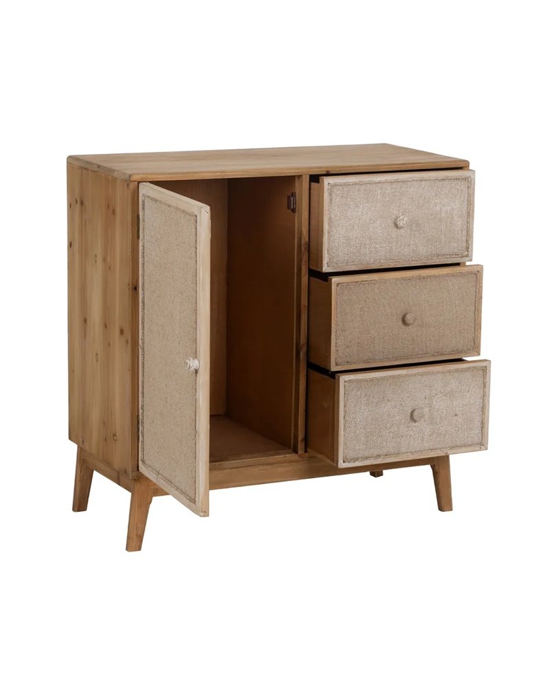 MUEBLE RECIBIDOR NATURAL DM-MADERA 75,50 X 37 X 75,50 CM