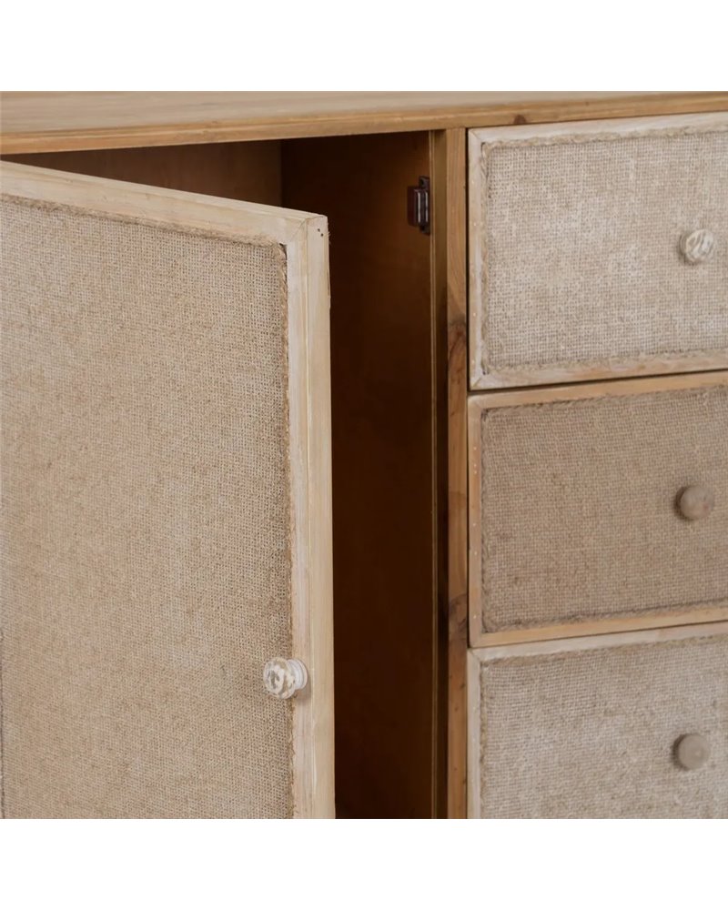 MUEBLE RECIBIDOR NATURAL DM-MADERA 75,50 X 37 X 75,50 CM
