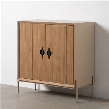 MUEBLE RECIBIDOR BLANCO-NATURAL 100 X 40 X 98,50 CM