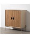 MUEBLE RECIBIDOR BLANCO-NATURAL 100 X 40 X 98,50 CM