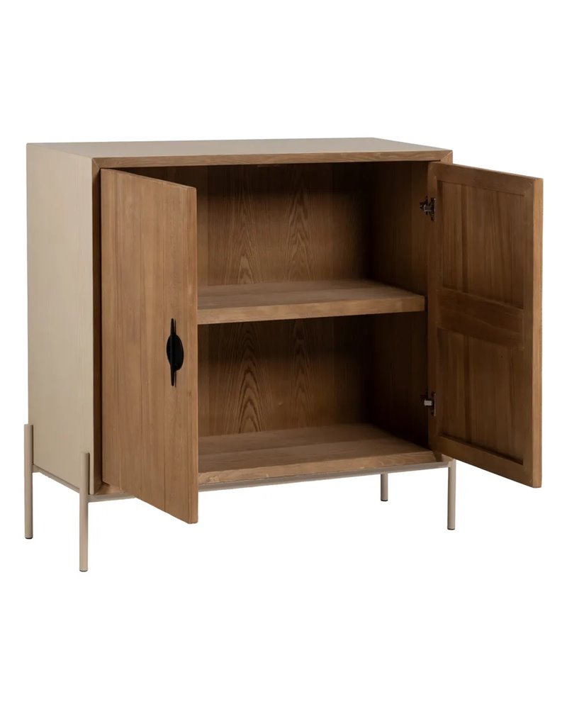 MUEBLE RECIBIDOR BLANCO-NATURAL 100 X 40 X 98,50 CM