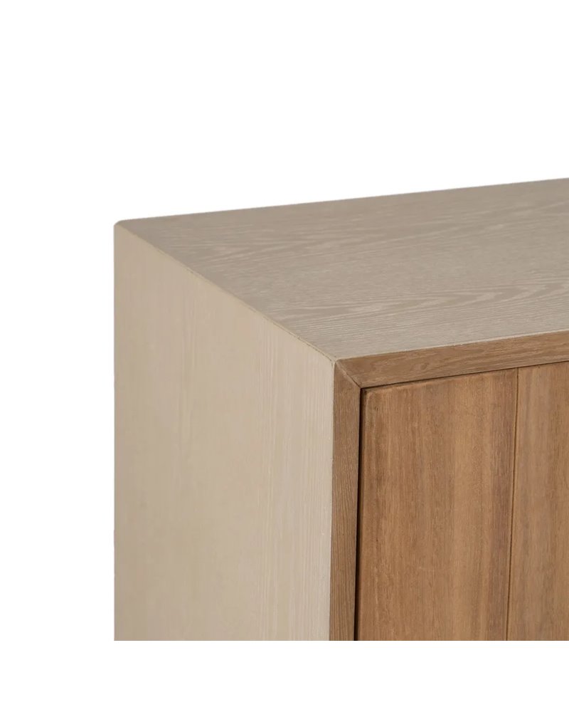 MUEBLE RECIBIDOR BLANCO-NATURAL 100 X 40 X 98,50 CM