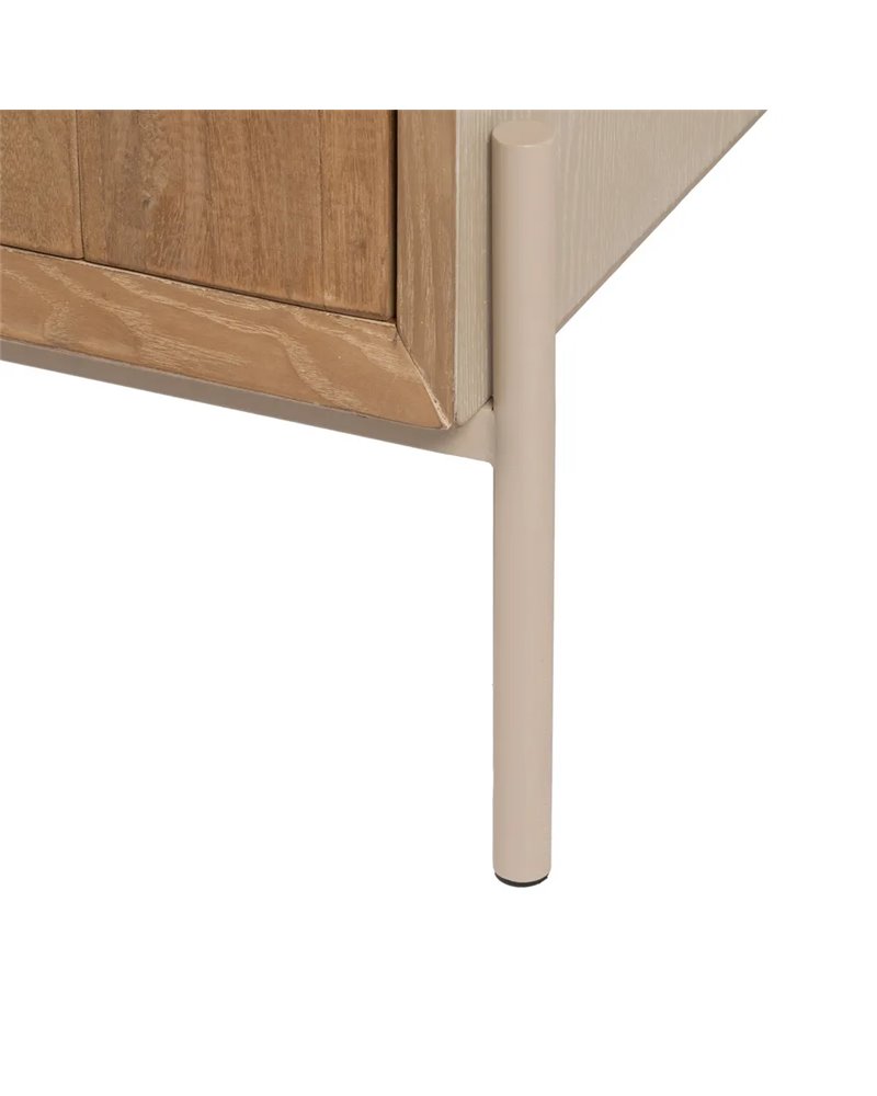 MUEBLE RECIBIDOR BLANCO-NATURAL 100 X 40 X 98,50 CM