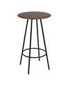MESA BAR MARRÓN-NEGRO MADERA-METAL 60 X 60 X 105 CM
