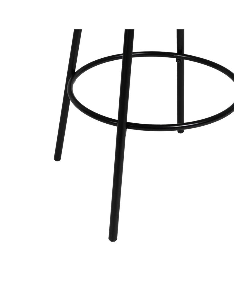 MESA BAR MARRÓN-NEGRO MADERA-METAL 60 X 60 X 105 CM