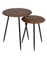 MESA AUXILIAR MARRÓN-NEGRO MADERA-METAL 50 X 50 X 60 CM
