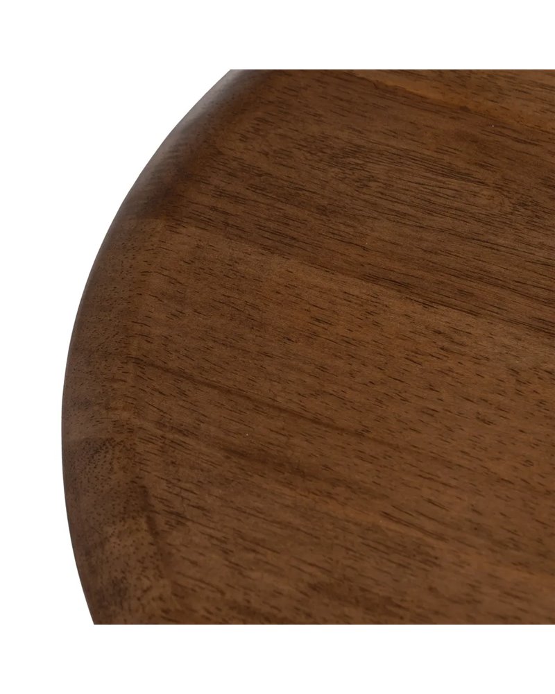 MESA AUXILIAR MARRÓN-NEGRO MADERA-METAL 50 X 50 X 60 CM
