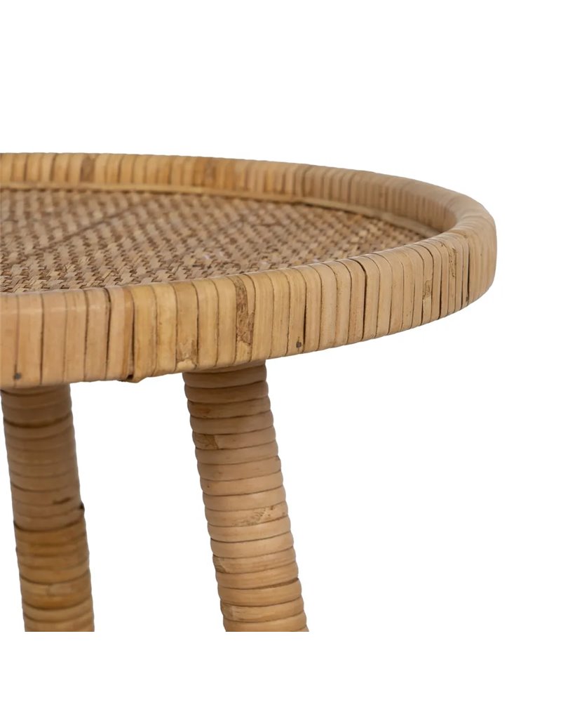 MESA AUXILIAR NATURAL RATÁN SALÓN 45 X 45 X 56,50 CM
