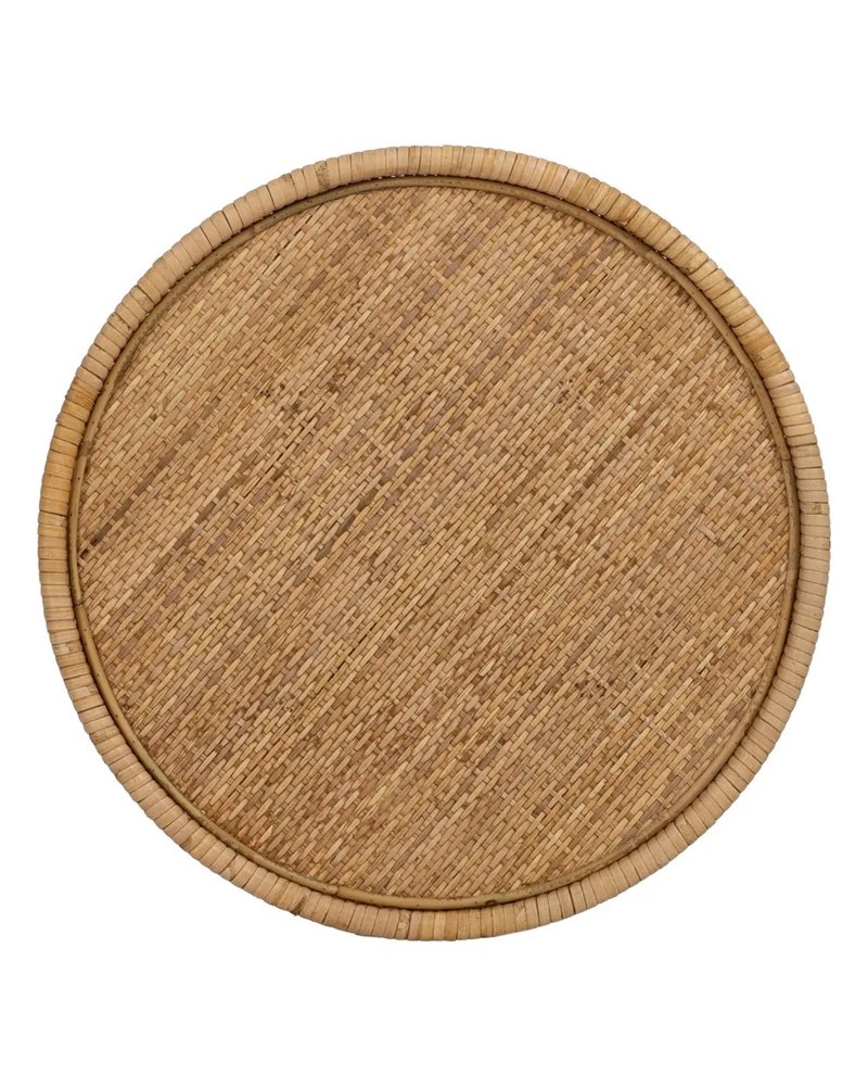 MESA AUXILIAR NATURAL RATÁN SALÓN 45 X 45 X 56,50 CM