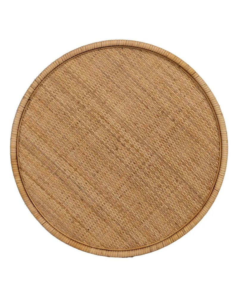 MESA AUXILIAR NATURAL RATÁN SALÓN 60 X 60 X 71 CM