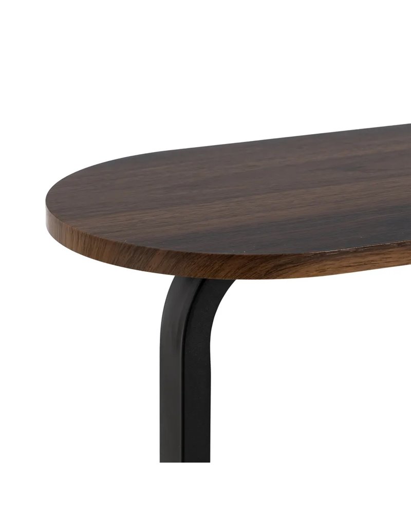 MESA AUXILIAR MARRÓN DM-METAL SALÓN 50 X 26 X 61 CM