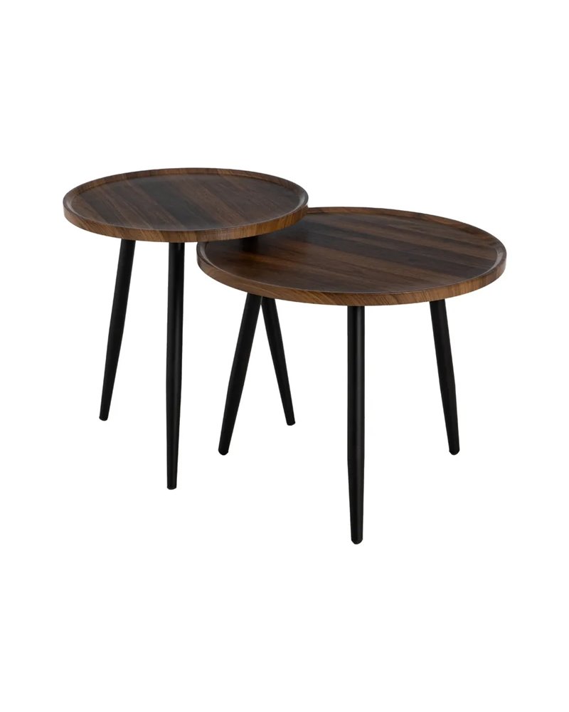MESA AUXILIAR MARRÓN DM-METAL SALÓN 60 X 60 X 49,50 CM