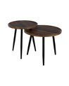 MESA AUXILIAR MARRÓN DM-METAL SALÓN 60 X 60 X 49,50 CM