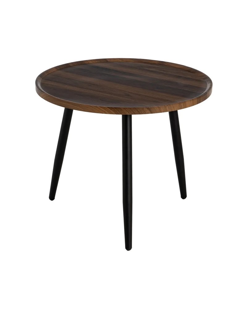 MESA AUXILIAR MARRÓN DM-METAL SALÓN 60 X 60 X 49,50 CM