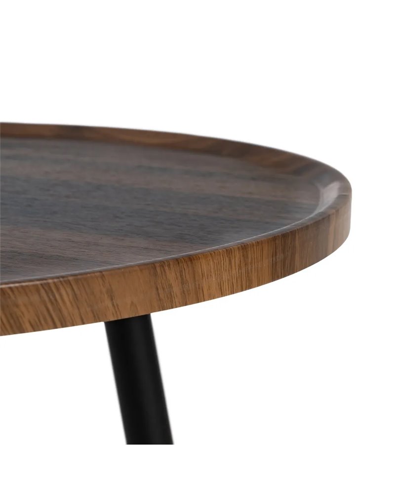 MESA AUXILIAR MARRÓN DM-METAL SALÓN 60 X 60 X 49,50 CM