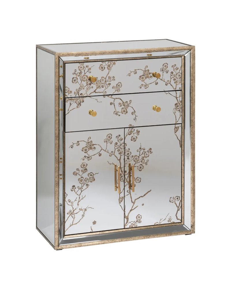 MUEBLE AUXILIAR ESPEJO DM-CRISTAL 80 X 40 X 108 CM