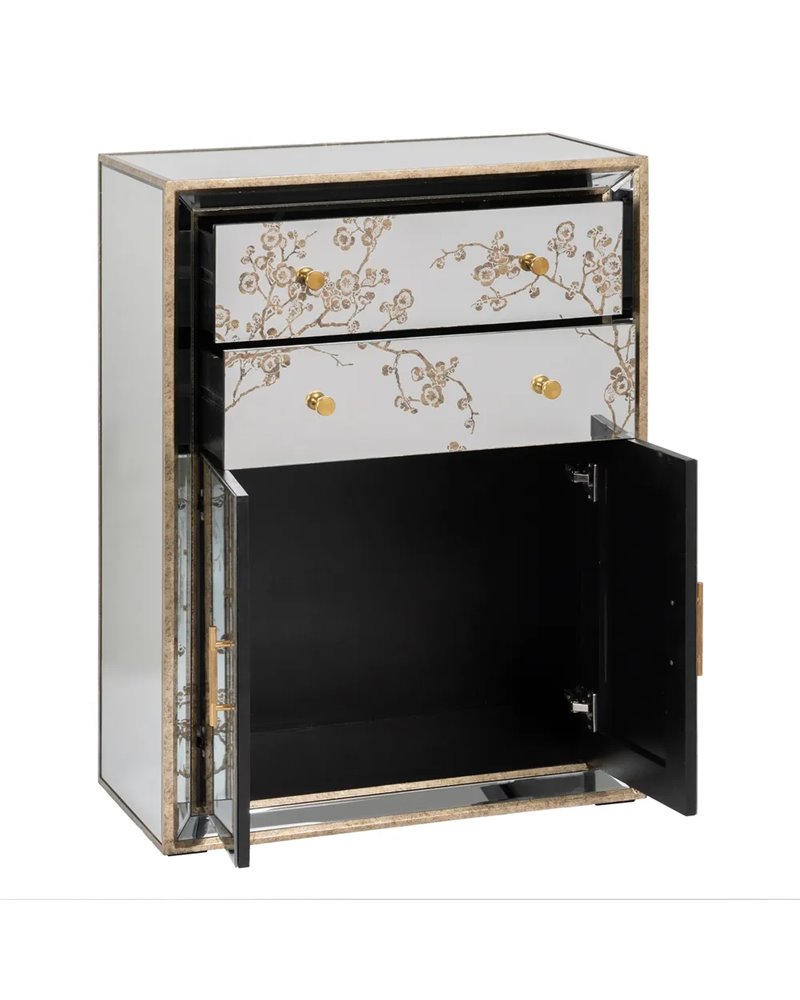 MUEBLE AUXILIAR ESPEJO DM-CRISTAL 80 X 40 X 108 CM