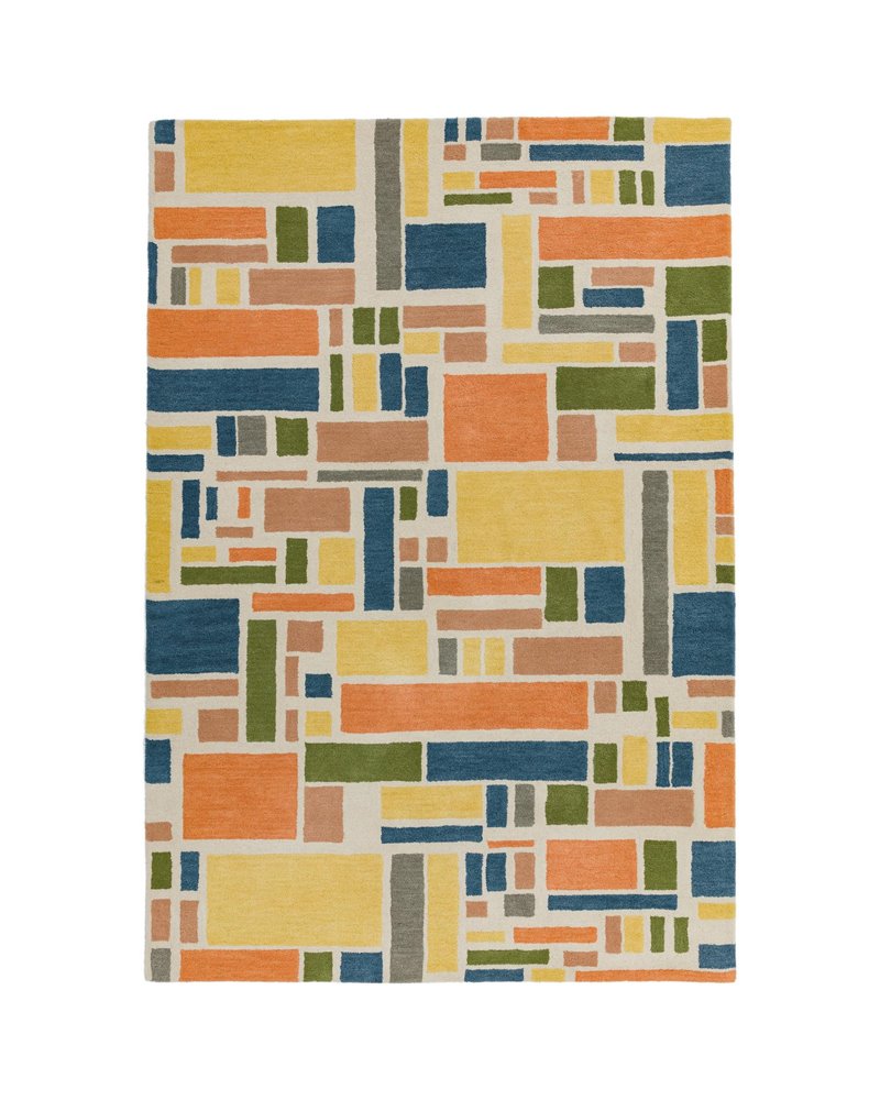 REEF BLOCKS MULTI WOOL TUFTED RF05 REEF BLOCKS MULTI WOOL TUFTED RF05