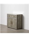 MUEBLE RECIBIDOR ESPEJO GRIS-PLATA 81 X 41 X 76,50 CM