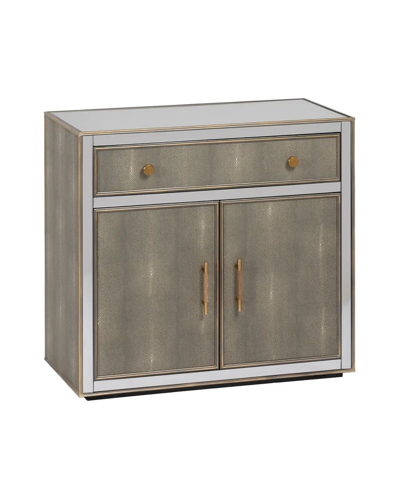 MUEBLE RECIBIDOR ESPEJO GRIS-PLATA 81 X 41 X 76,50 CM