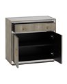 MUEBLE RECIBIDOR ESPEJO GRIS-PLATA 81 X 41 X 76,50 CM