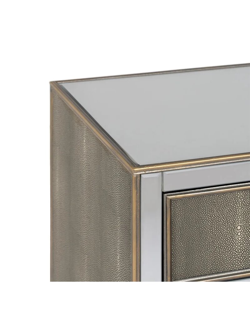 MUEBLE RECIBIDOR ESPEJO GRIS-PLATA 81 X 41 X 76,50 CM