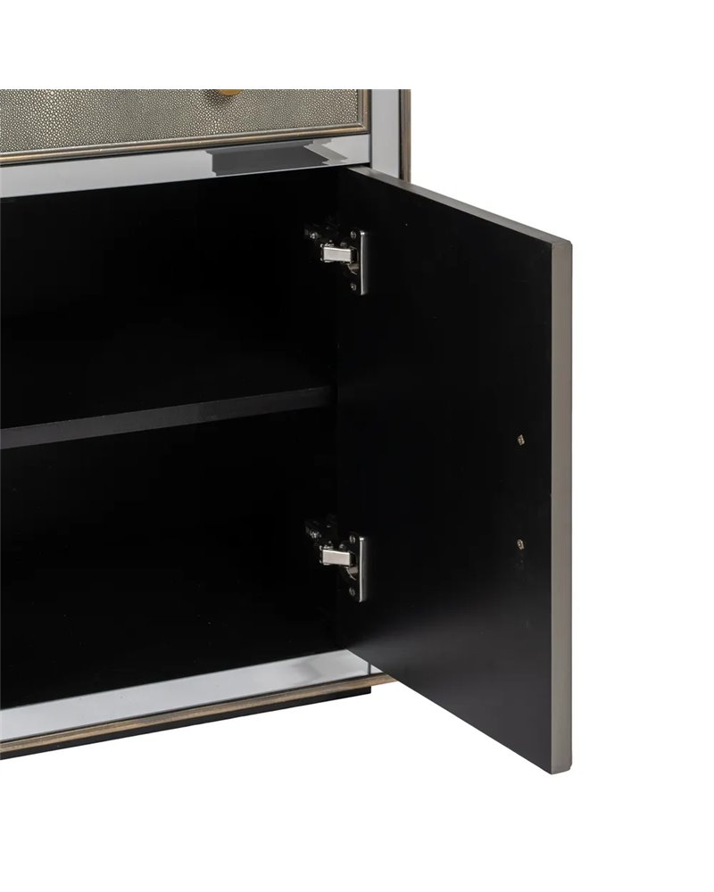 MUEBLE RECIBIDOR ESPEJO GRIS-PLATA 81 X 41 X 76,50 CM