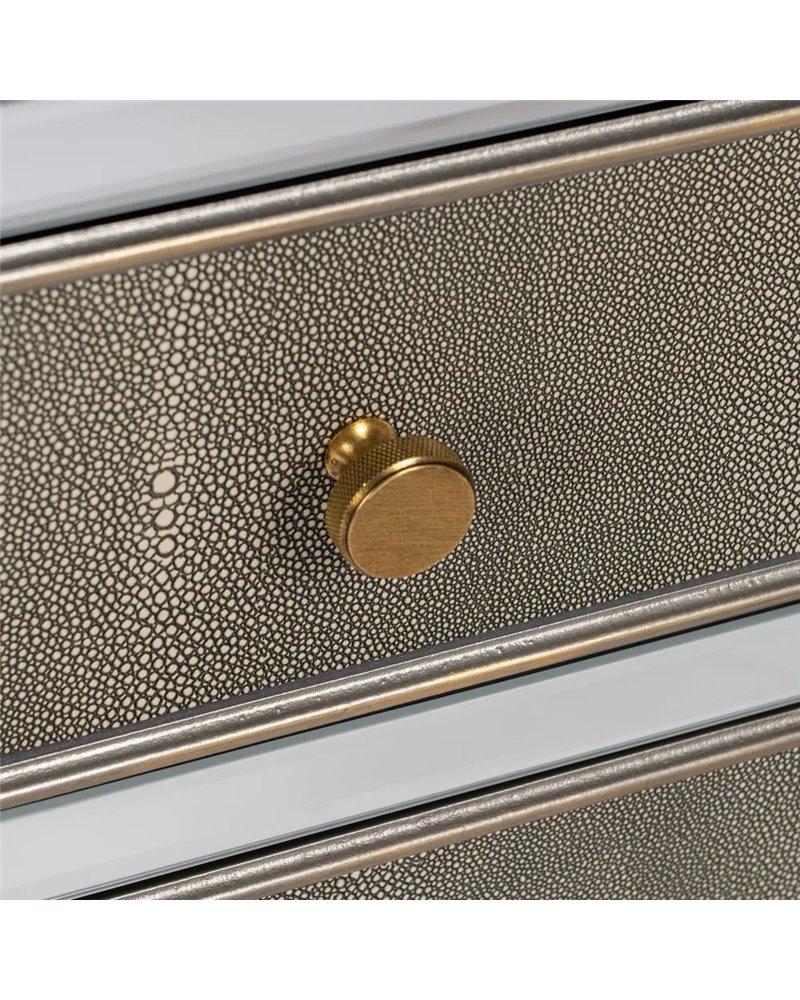 MUEBLE RECIBIDOR ESPEJO GRIS-PLATA 81 X 41 X 76,50 CM