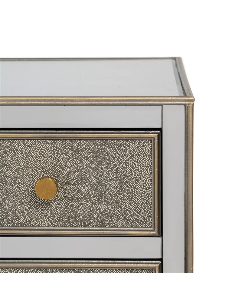 MUEBLE RECIBIDOR ESPEJO GRIS-PLATA 81 X 41 X 76,50 CM