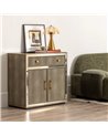 MUEBLE RECIBIDOR ESPEJO GRIS-PLATA 81 X 41 X 76,50 CM