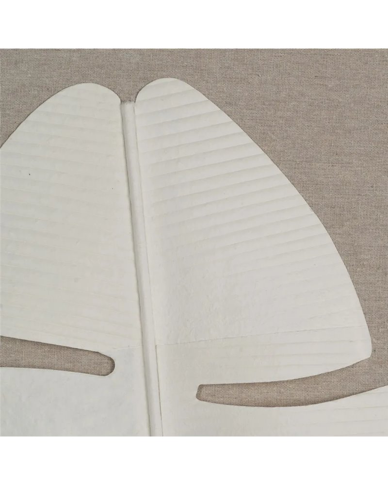 CUADRO HOJAS 2/M BLANCO PS-CRISTAL 50 X 3 X 80 CM