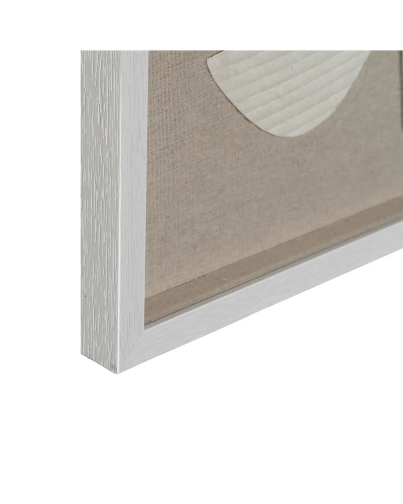 CUADRO HOJAS 2/M BLANCO PS-CRISTAL 50 X 3 X 80 CM