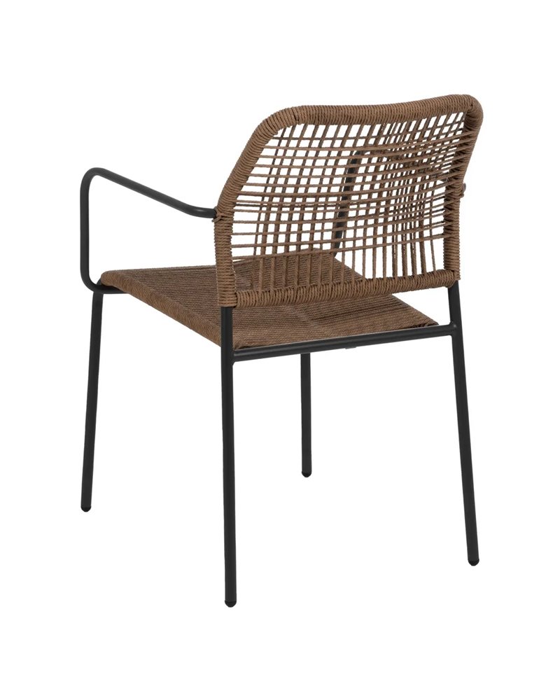 SILLA BEIGE-ANTRACITA ACERO EXTERIOR 53 X 63 X 78 CM