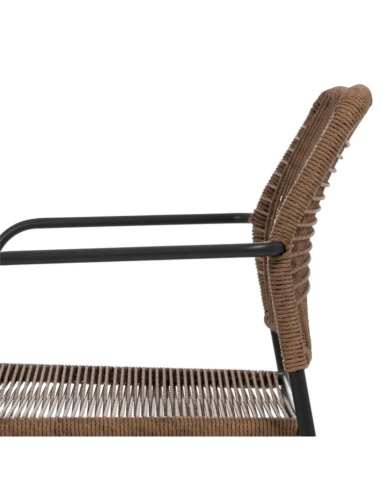 SILLA BEIGE-ANTRACITA ACERO EXTERIOR 53 X 63 X 78 CM
